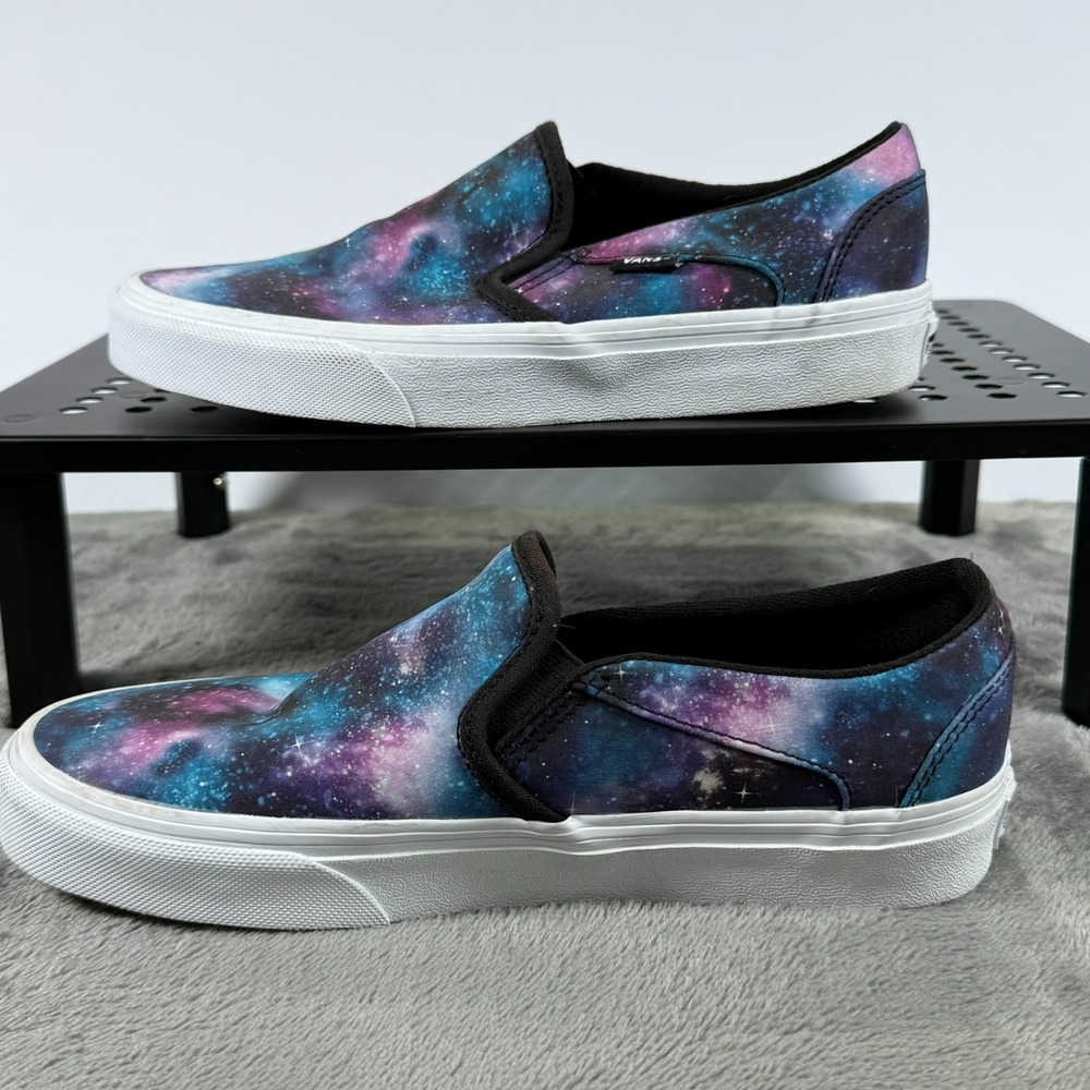 Vans Women's Asher 508731 Blue Casual Slip on Shoes Sneakers Size 7 - Picture 2 of 13